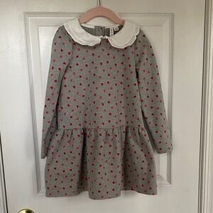 Janie and Jack heart sweatshirt dress size 6